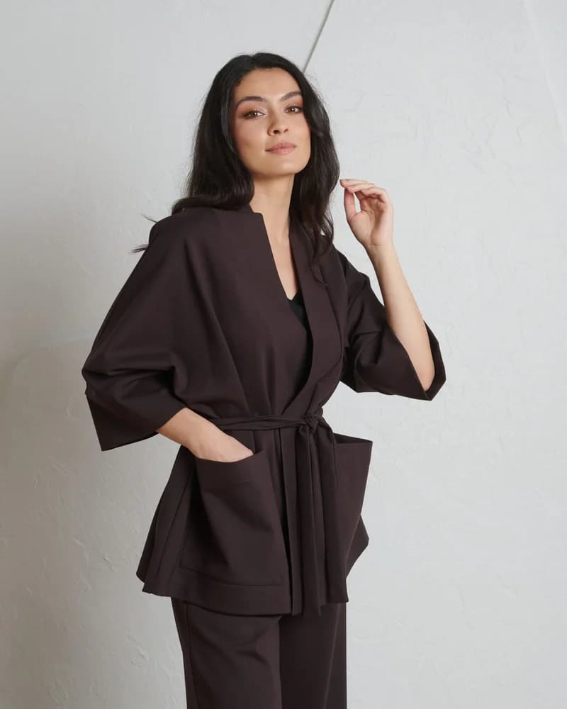 Kimono Coolest Vibes — tumši brūna
