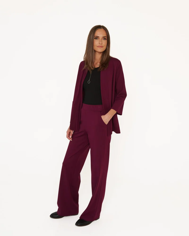 Bikses Sleeky Wide Chic — tumši violeta