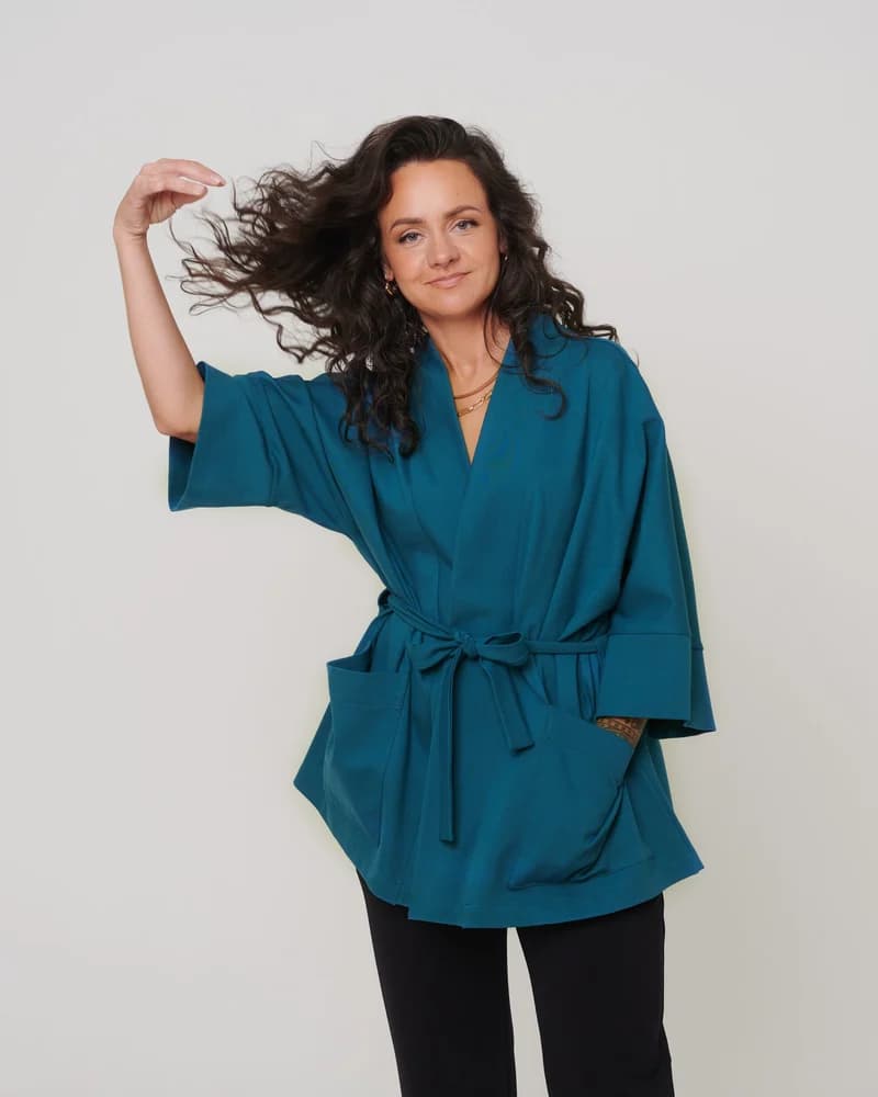 Kimono Coolest Vibes — petrolejas zila