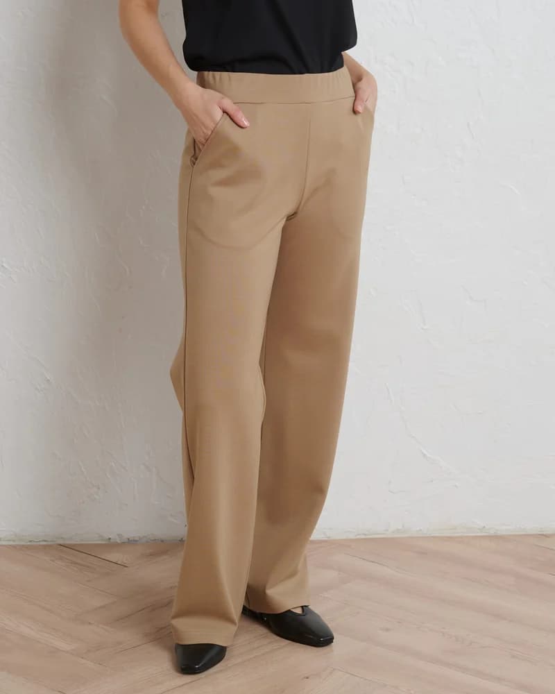 Bikses Sleeky Wide Chic — kamieļkrāsas